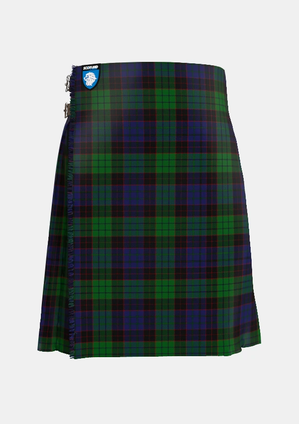 Traditional_Stewart_Old_Tartan_kilt_319_front_image_with_pleated_design_and_adjustable_buckles_for_men