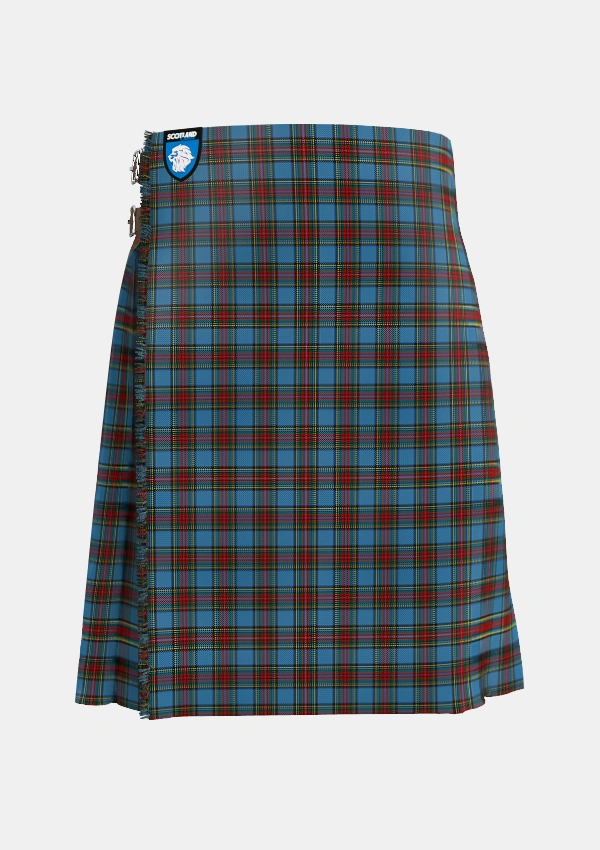 Traditional_Stewart_Royal_Blue_Tartan_55_kilt_front_image_with_pleated_design_and_adjustable_buckles_for_men