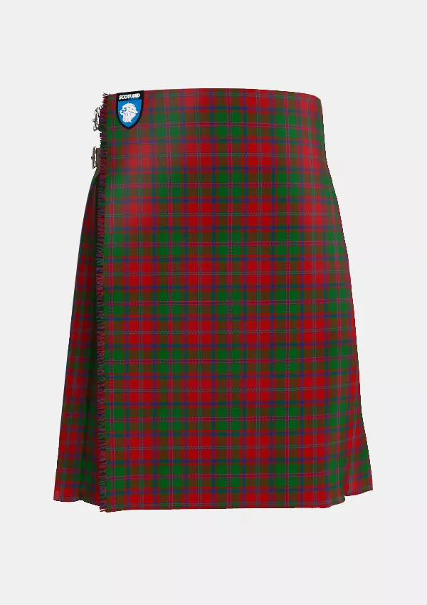 Traditional_Stewart_of_Appin_Tartan_839_kilt_front_image_with_pleated_design_and_adjustable_buckles_for_men
