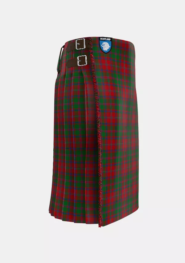 Traditional_Stewart_of_Appin_Tartan_839_kilt_right_image_with_pleated_design_and_adjustable_buckles_for_men