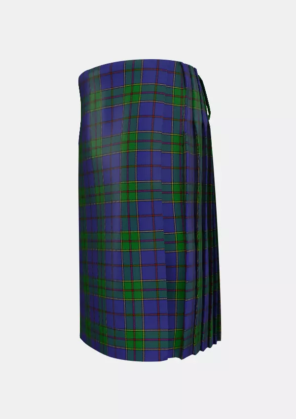 Traditional_Strachan_Tartan_2601_kilt_left_image_with_pleated_design_and_adjustable_buckles_for_men