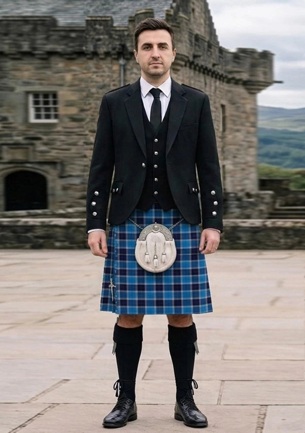 Traditional_Strathclyde_Tartan_30_Kilt_and_Argyle_Jacket_Kilt_Outfit_front_image