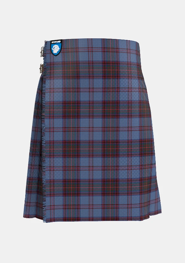 Traditional_Taggart_Tartan_kilt_10003_front_image_with_pleated_design_and_adjustable_buckles_for_men