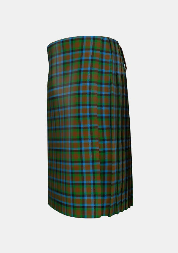 Traditional_Tennant_2_Tartan_1653_kilt_left_image_with_pleated_design_and_adjustable_buckles_for_men