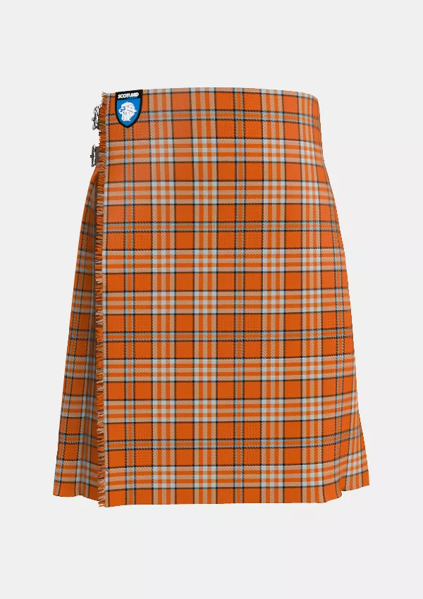 Traditional_Tennessee_Volunteer_Tartan_kilt_front_image_with_pleated_design_and_adjustable_buckles_for_men