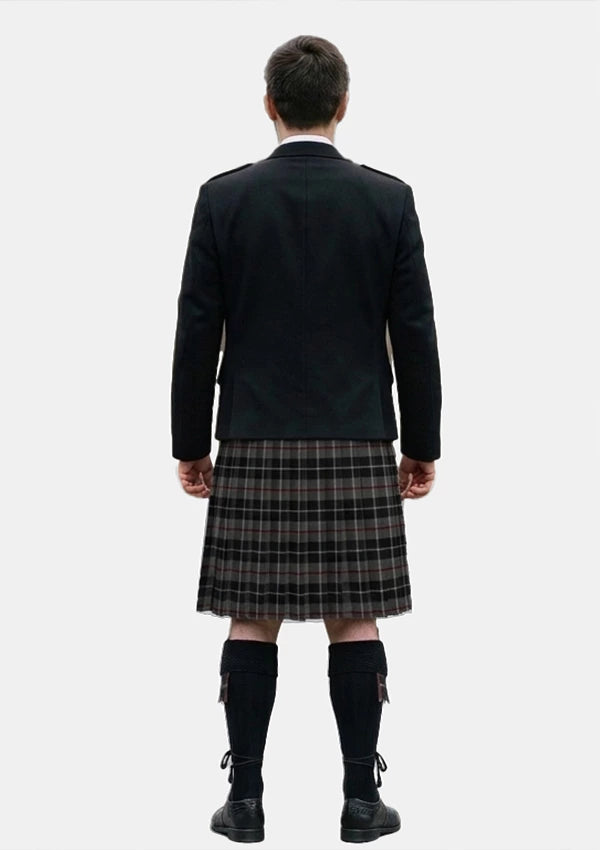 Traditional_Thompson_Grey_Tartan_3597_Kilt_and_Argyle_Jacket_Kilt_Outfits_back_image