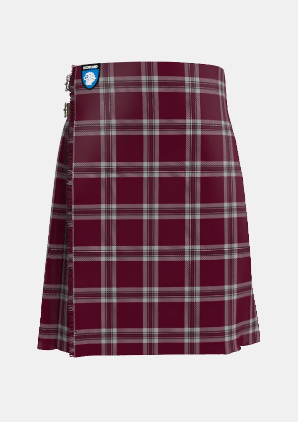 Traditional_Tynecastle_Park_tartan_front_image_with_pleated_design_and_adjustable_buckles_for_men