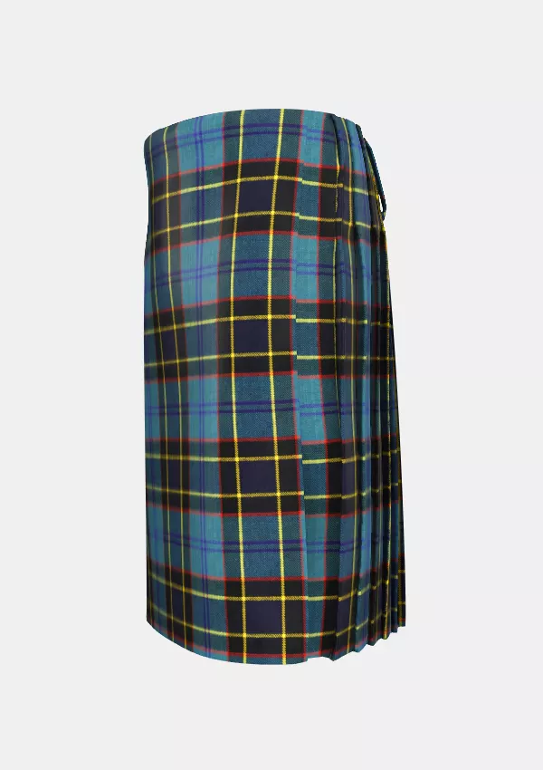 Traditional_US_Air_Force_Tartan_kilt_left_image_with_pleated_design_and_adjustable_buckles_for_men