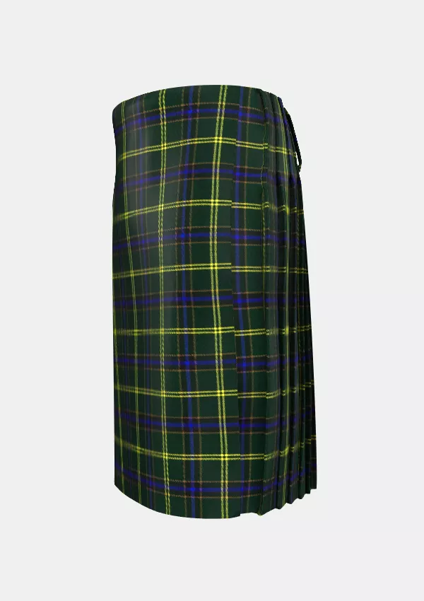 Traditional_US_Army_Tartan_kilt_left_image_with_pleated_design_and_adjustable_buckles_for_men