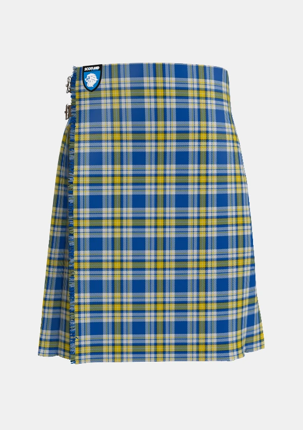 Traditional_Ukraine_Forever_Tartan_kilt_13468_front_image_with_pleated_design_and_adjustable_buckles_for_men