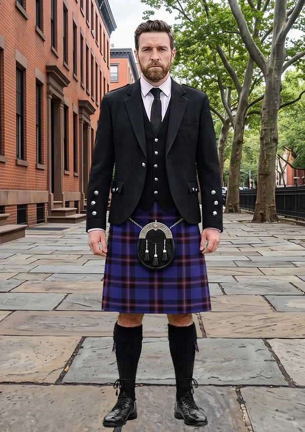 Traditional_Ulster_Scots_Tartan_7846_Kilt_and_Argyle_Jacket_Kilt_Outfit_front_image