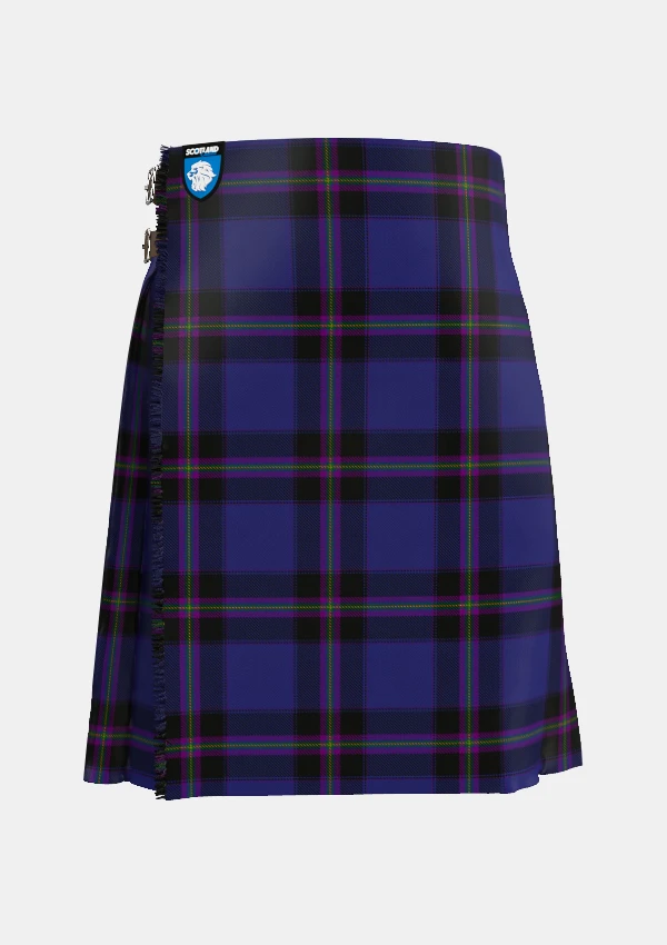 Traditional_Ulster_Scots_Tartan_kilt_7846_front_image_with_pleated_design_and_adjustable_buckles_for_men