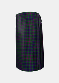 Traditional_Urquhart_2_Tartan_1086_kilt_left_image_with_pleated_design_and_adjustable_buckles_for_men