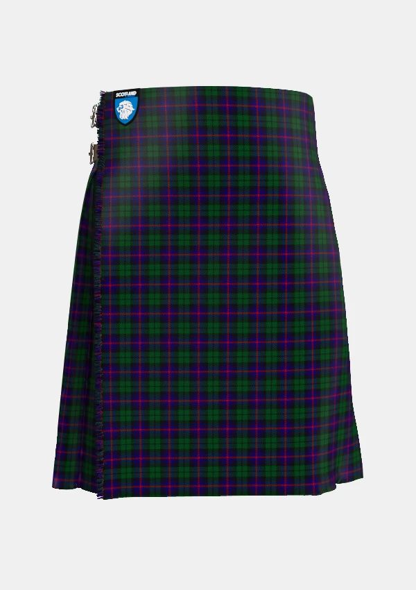 Traditional_Urquhart_tartan_front_image_with_pleated_design_and_adjustable_buckles_for_men