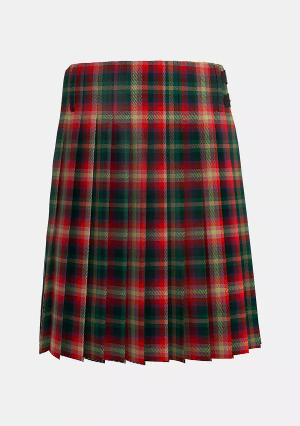 Traditional_Vegan_Tartan_12519_kilt_back_image_with_pleated_design_and_adjustable_buckles_for_men