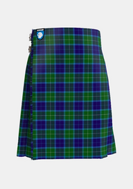 Traditional_Wallace_Blue_Tartan_kilt_46_front_image_with_pleated_design_and_adjustable_buckles_for_men