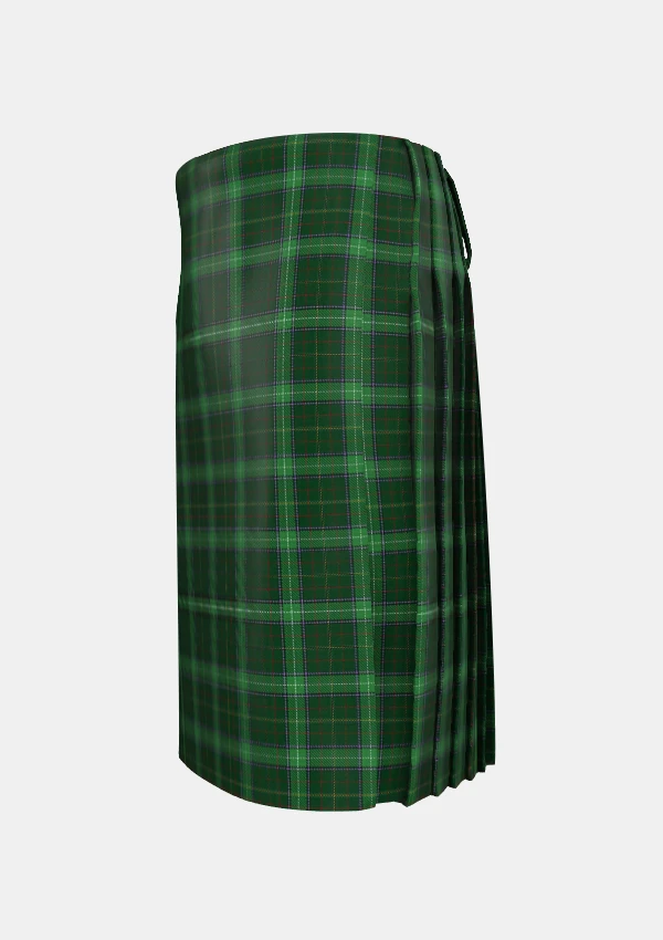 Traditional_Walsh_Tartan_kilt_7484_left_image_with_pleated_design_and_adjustable_buckles_for_men