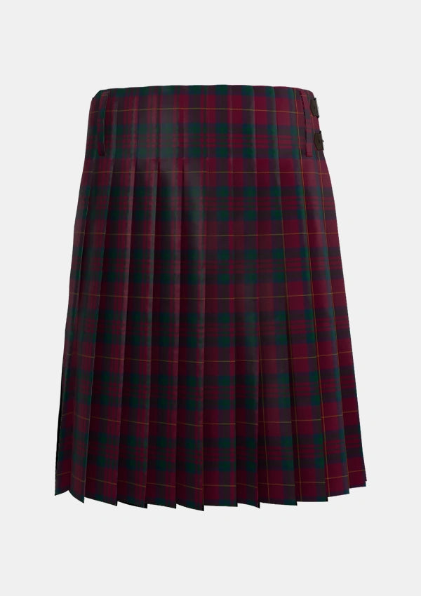 Traditional_Wanstall_Tartan_6099_kilt_back_image_with_pleated_design_and_adjustable_buckles_for_men