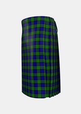 Traditional_Wartley_Hunting_Tartan_4338_kilt_left_image_with_pleated_design_and_adjustable_buckles_for_men