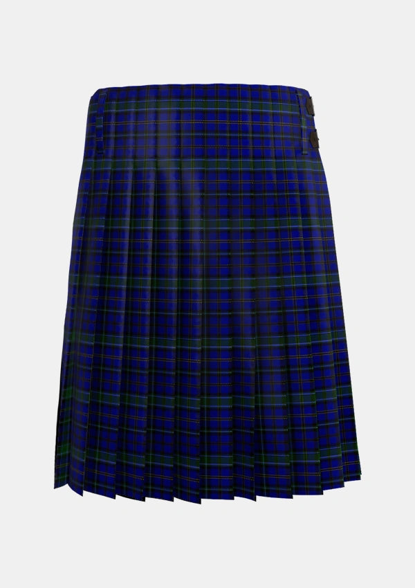 Traditional_Weir_2_Tartan_4254_kilt_back_image_with_pleated_design_and_adjustable_buckles_for_men