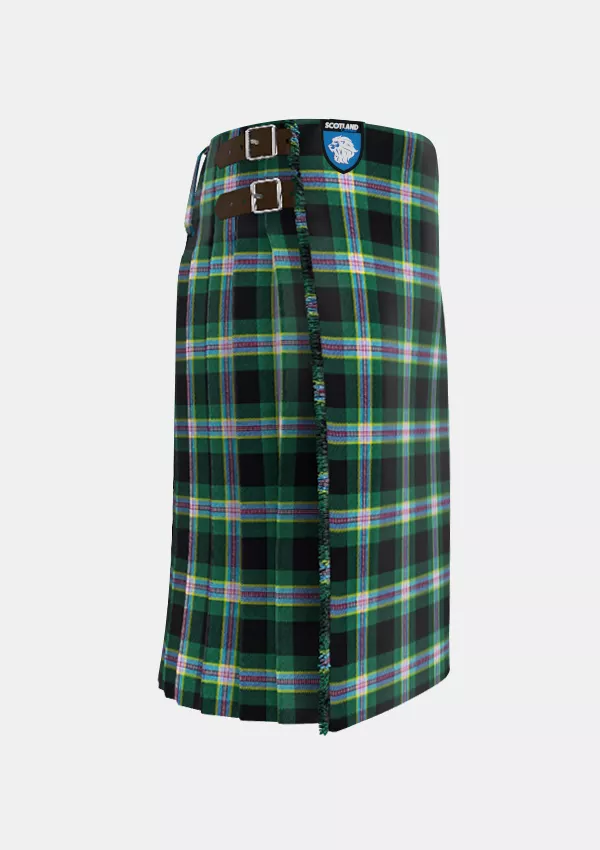 Traditional_Wells_Ancient_Tartan_kilt_right_image_with_pleated_design_and_adjustable_buckles_for_men