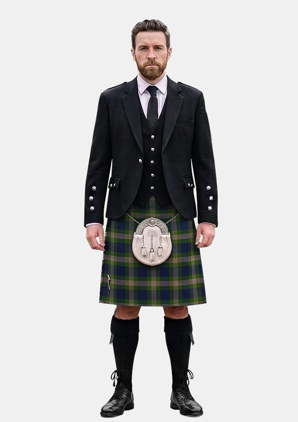 Traditional_Wells_Tartan_11106_Kilt_and_Argyle_Jacket_Kilt_Outfits_front_image