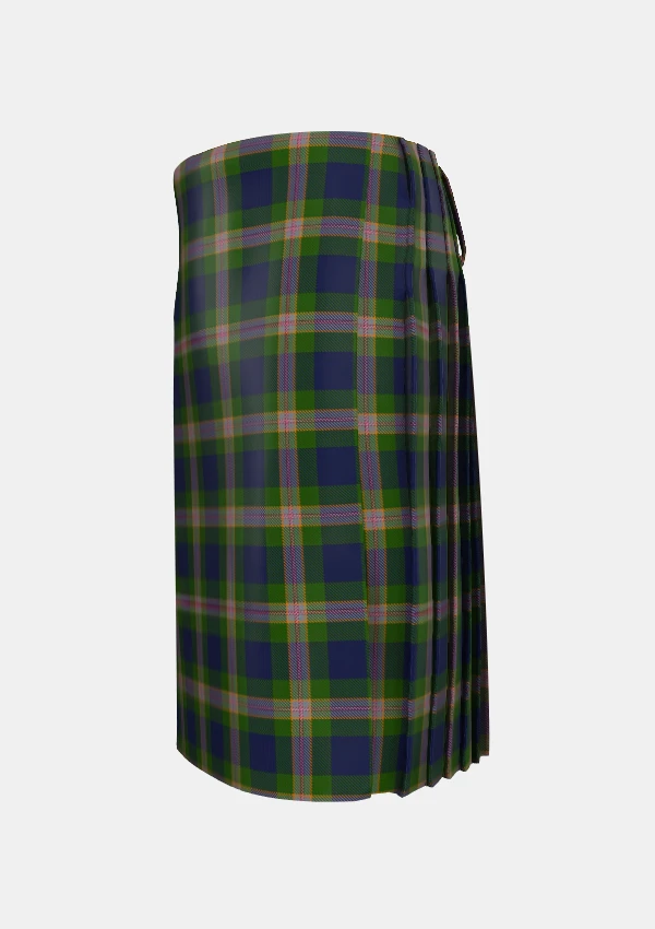Traditional_Wells_Tartan_kilt_left_image_with_pleated_design_and_adjustable_buckles_for_men