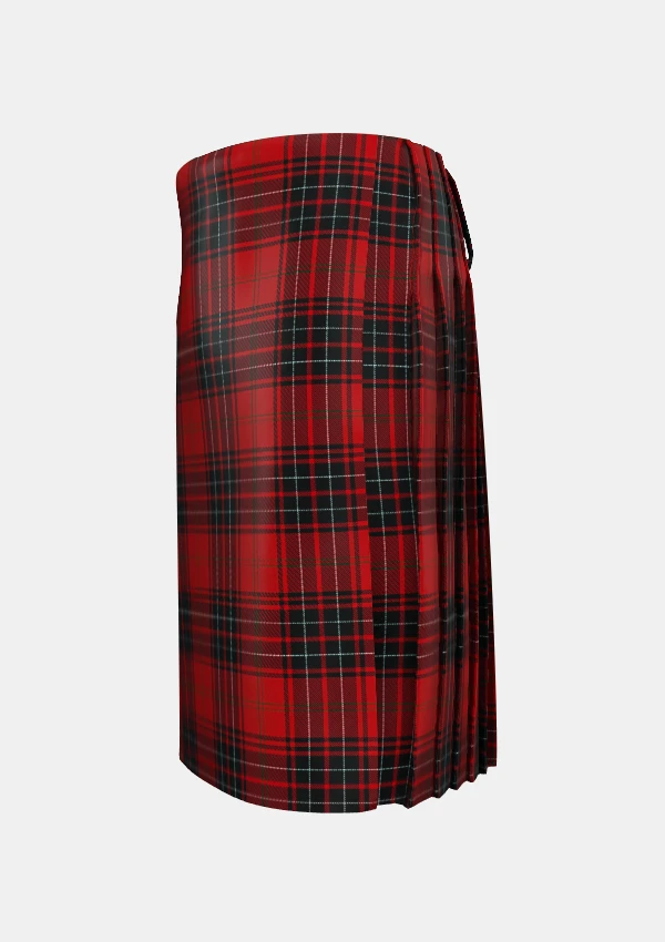 Traditional_Wemyss_Tartan_kilt_1512_left_image_with_pleated_design_and_adjustable_buckles_for_men