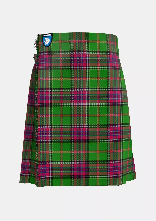 Traditional_Whyte_John_Family_Tartan_14359_kilt_front_image_with_pleated_design_and_adjustable_buckles_for_men