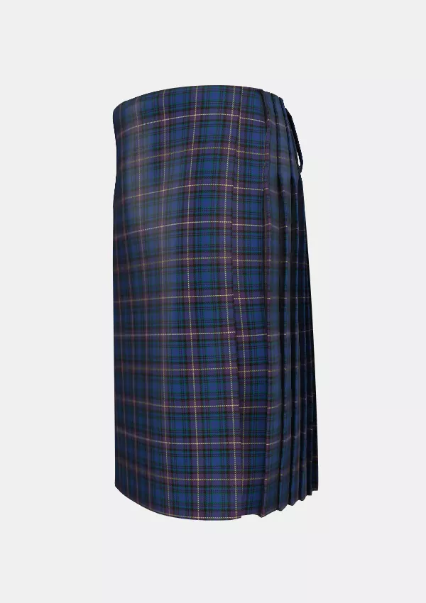 Traditional_Wilkinson_Emma_Family_Tartan_12504_kilt_left_image_with_pleated_design_and_adjustable_buckles_for_men