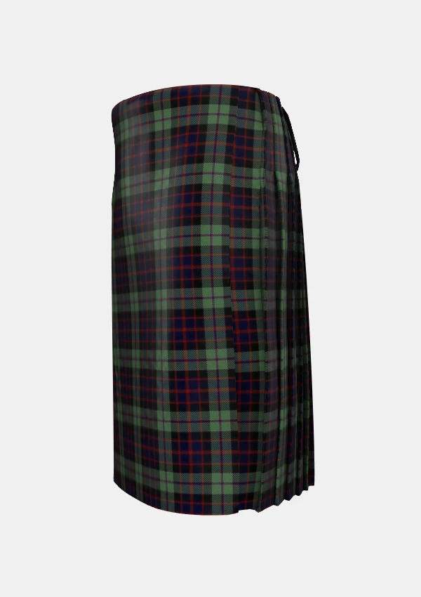 Traditional_Williamson_Tartan_kilt_4077_left_image_with_pleated_design_and_adjustable_buckles_for_men