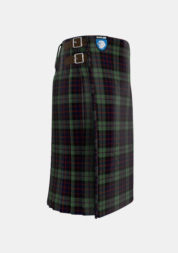 Traditional_Williamson_Tartan_kilt_4077_right_image_with_pleated_design_and_adjustable_buckles_for_men