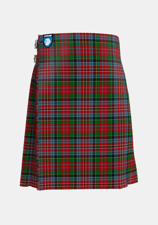 Traditional_Wilsons_No043_Tartan_5612_kilt_front_image_with_pleated_design_and_adjustable_buckles_for_men