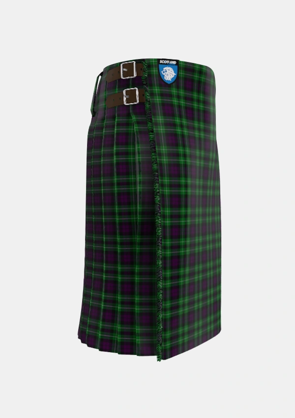 Traditional_Wilsons_No064_2_Tartan_1043_kilt_right_image_with_pleated_design_and_adjustable_buckles_for_men
