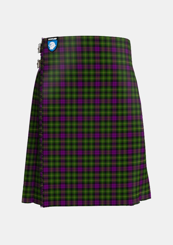 Traditional_Wilsons_No064_Tartan_5610_kilt_front_image_with_pleated_design_and_adjustable_buckles_for_men