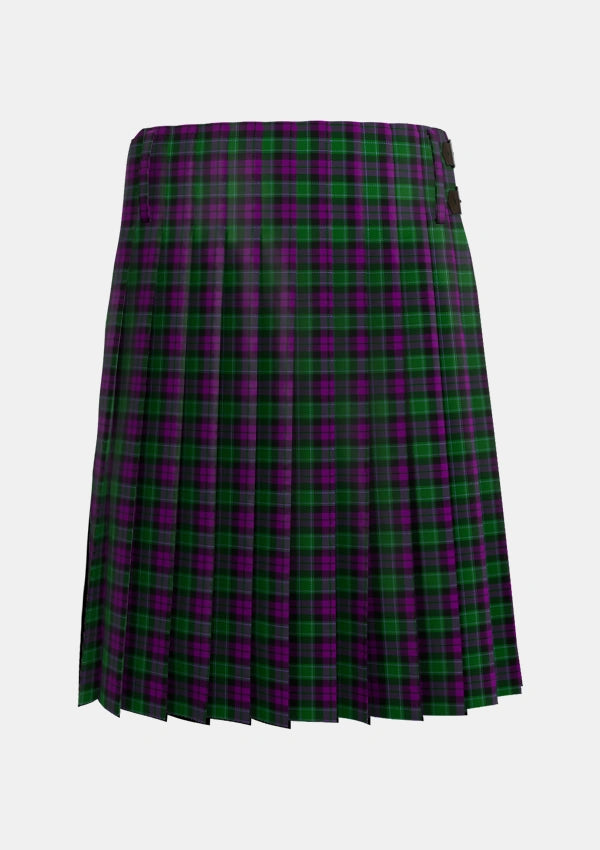 Traditional_Wilsons_No150_Tartan_697_kilt_back_image_with_pleated_design_and_adjustable_buckles_for_men