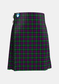 Traditional_Wilsons_No150_Tartan_697_kilt_front_image_with_pleated_design_and_adjustable_buckles_for_men