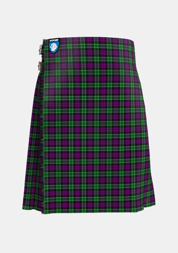 Traditional_Wilsons_No158_Tartan_928_kilt_front_image_with_pleated_design_and_adjustable_buckles_for_men