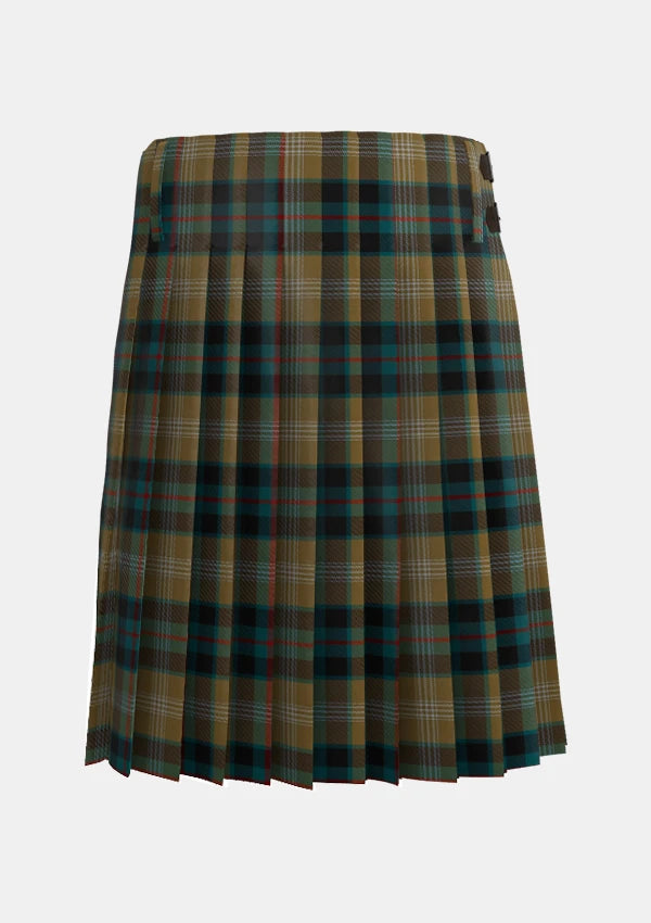 Traditional_Windsor_Tartan_kilt_4243_back_image_with_pleated_design_and_adjustable_buckles_for_men