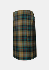 Traditional_Windsor_Tartan_kilt_4243_left_image_with_pleated_design_and_adjustable_buckles_for_men