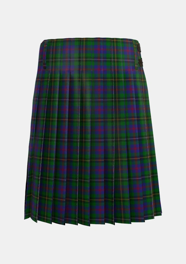 Traditional_Wood_Clan_Family_Tartan_6630_kilt_back_image_with_pleated_design_and_adjustable_buckles_for_men