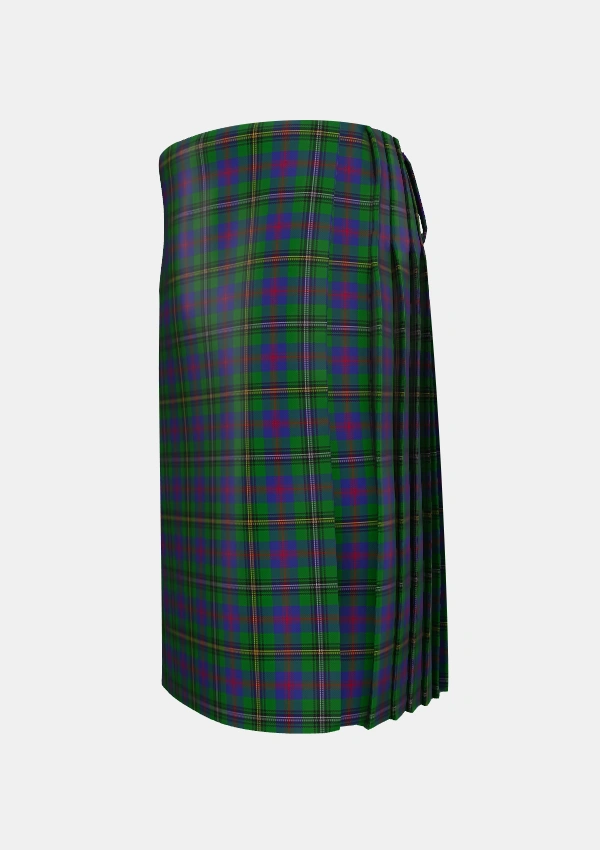 Traditional_Wood_Clan_Family_Tartan_6630_kilt_left_image_with_pleated_design_and_adjustable_buckles_for_men