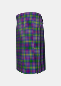 Traditional_Yule_Tartan_3896_kilt_left_image_with_pleated_design_and_adjustable_buckles_for_men