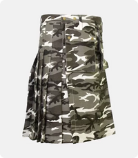 Urban Snow Camouflage Tactical Kilt Side