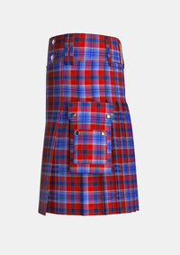 Utility_A_J_Gallacher_Tartan_10053_kilt_left_image_with_pleated_design_and_adjustable_buckles_for_men