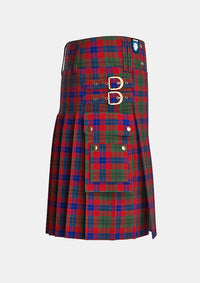 Utility_Abernethy_Tartan_10333_kilt_right_image_with_pleated_design_and_adjustable_buckles_for_men