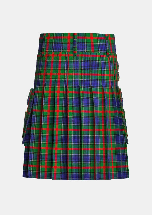 Utility_Aiton_Tartan_kilt_back_image_with_pleated_design_and_adjustable_buckles_for_men