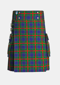 Utility_Aiton_Tartan_kilt_front_image_with_pleated_design_and_adjustable_buckles_for_men