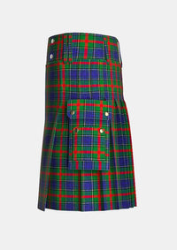 Utility_Aiton_Tartan_kilt_left_image_with_pleated_design_and_adjustable_buckles_for_men