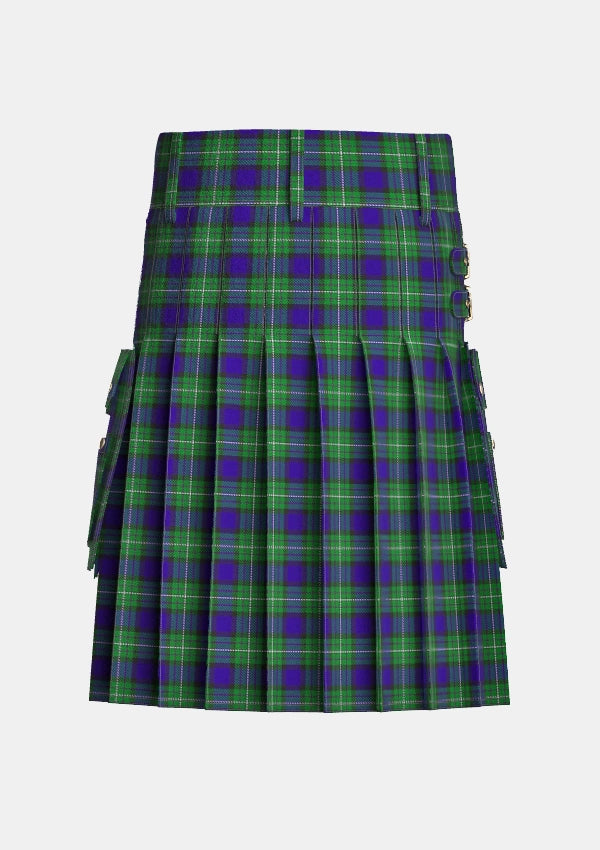 Utility_Alexander_tartan_5686_kilt_back_image_with_pleated_design_and_adjustable_buckles_for_men